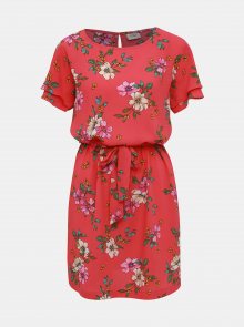 Růžové květované šaty Jacqueline de Yong Trick