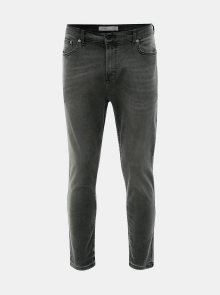Tmavě šedé tapered fit džíny Burton Menswear London