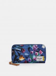 Tmavě modrá dámská květovaná peněženka Herschel Supply Thomas