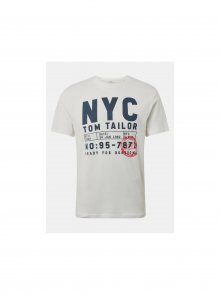 Krémové pánské tričko s potiskem Tom Tailor