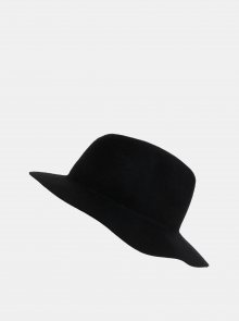 Černý vlněný klobouk Pieces Hiranu