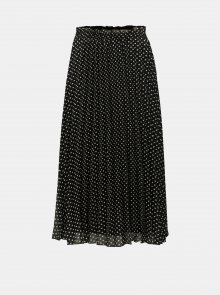 Bílo-černá puntíkovaná plisovaná midi sukně ONLY Paige