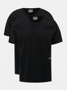 Sada dvou pánských triček pod košili v černé barvě Calvin Klein Underwear