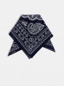Tmavě modrý dámský vzorovaný šátek Fraas