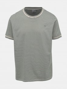 Krémovo-zelené pánské pruhované tričko Haily´s Tony