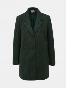 Tmavě zelený kabát VILA Jessi