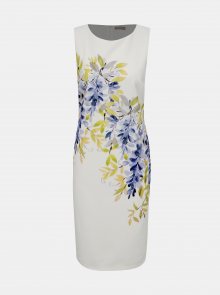 Krémové dámské květované pouzdrové šaty M&Co