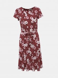 Vínové květované šaty Dorothy Perkins