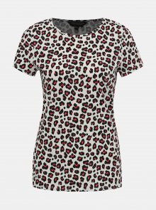 Černo-bílé tričko s leopardím vzorem Dorothy Perkins