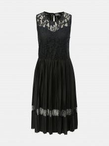 Černé plisované šaty s krajkovými detaily Jacqueline de Yong Marni