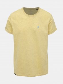 Žluté žíhané basic tričko s výšivkou Mr. Sailor 
