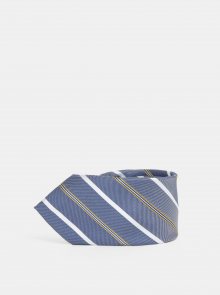 Bílo-modrá pruhovaná kravata Jack & Jones Roth