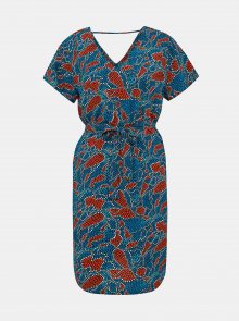 Červeno-modré vzorované šaty ONLY Nova