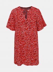 Červené vzorované šaty ONLY CARMAKOMA Kinea