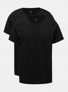 Sada dvou pánských triček pod košili v černé barvě Calvin Klein Underwear
