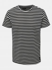 Bílo-černé pruhované basic tričko Blend