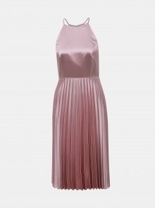 Růžové šaty s plisovanou sukní Dorothy Perkins