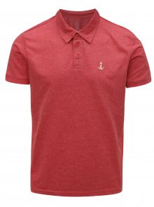 Červené žíhané basic polo tričko Mr.Sailor