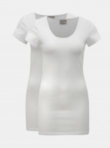 Sada dvou dlouhých bílých triček VERO MODA Maxi