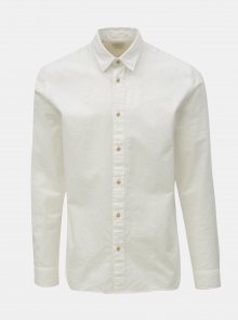 Bílá regular fit košile s příměsí lnu Selected Homme Michael