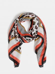 Černo-bílý šátek s leopardím vzorem Dorothy Perkins