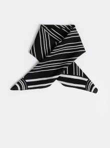 Bílo-černý pruhovaný šátek Pieces Carol