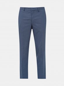 Modré oblekové vzorované slim fit kalhoty Selected Homme Logan 