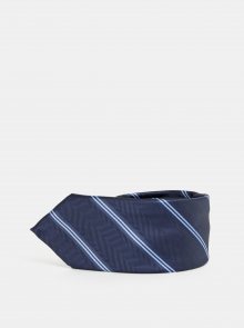 Tmavě modrá pruhovaná slim kravata Burton Menswear London