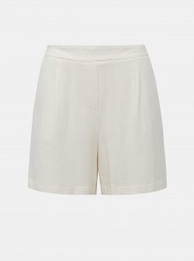 Krémové šortky s příměsí lnu Dorothy Perkins 
