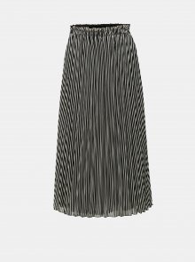 Bílo-černá pruhovaná plisovaná midi sukně ONLY Paige