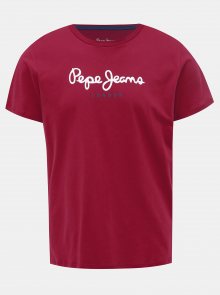 Červené pánské tričko s potiskem Pepe Jeans Eggo