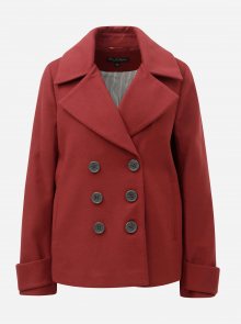 Cihlový krátký kabát Miss Selfridge