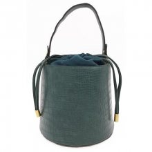 Elegantní oválná kabelka v zelené