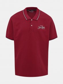 Červené polo tričko Jack & Jones Beams