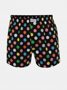 Černé pánské trenýrky s barevnými puntíky Happy Socks Big Dots