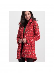 Červený vzorovaný funkční softshellový kabát Blutsgeschwister Wild Weather