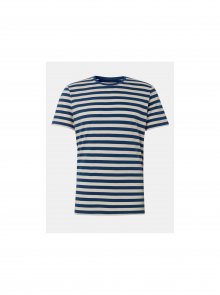Krémovo-modré pánské pruhované basic tričko Tom Tailor