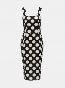 Bílo-černé puntíkované šaty Dorothy Perkins