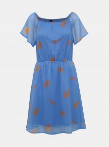 Modré květované šaty VERO MODA Wonda