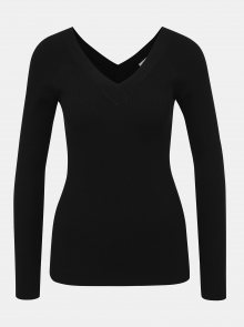 Černý žebrovaný svetr Jacqueline de Yong Pippa