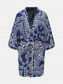 Tmavě modré vzorované kimono Dorothy Perkins