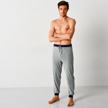 Blancheporte Pyžamové kalhoty, sada 2 ks nám.modrá+šedý melír 36/38