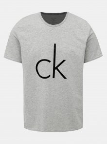 Šedé pánské žíhané tričko Calvin Klein Underwear