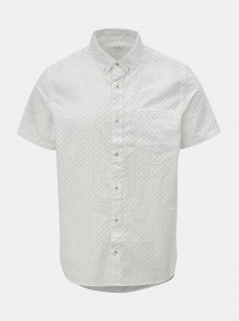 Bílá puntíkovaná košile s krátkým rukávem Burton Menswear London