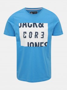 Modré tričko s potiskem Jack & Jones Flake