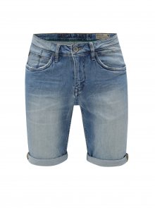 Modré pánské džínové kraťasy s vyšisovaným efektem Garcia Jeans 