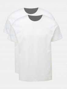 Sada dvou pánských triček pod košili v bílé barvě Calvin Klein Underwear
