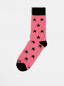 Růžové dámské vzorované ponožky Fusakle Hviezda
