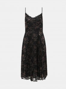 Černé květované šaty na ramínka Dorothy Perkins
