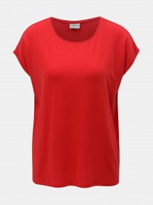 Červené volné basic tričko AWARE by VERO MODA Mava